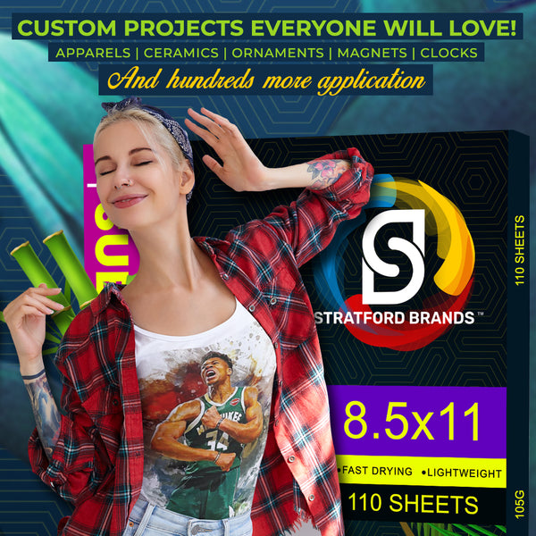Stratford Brands - Sublimation Paper 8.5x11 inches - 105GSM/110 Sheets Stratford Brands